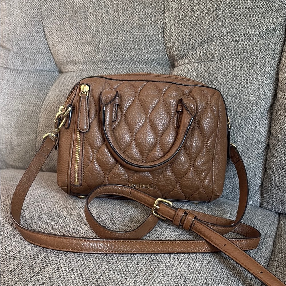 Vera Bradley Tan Quilted Crossbody Bag